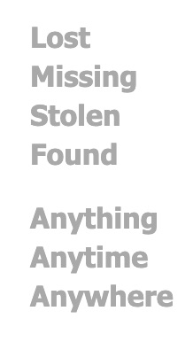 Lost, Missing, Stolen, Found/ Anything, Anytime, Anywhere